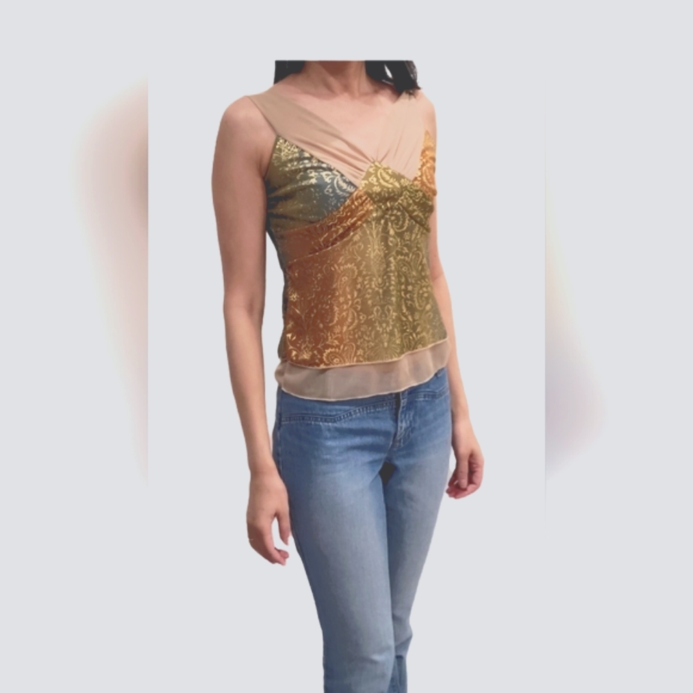 Laura Petites Floral Sparkle Vest Top